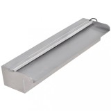 VidaXL F&acirc;nt&acirc;nă piscină dreptunghiulară LED-uri 45 cm oțel inoxidabil
