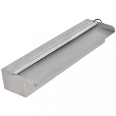 vidaXL F&acirc;nt&acirc;nă piscină dreptunghiulară LED-uri 45 cm oțel inoxidabil
