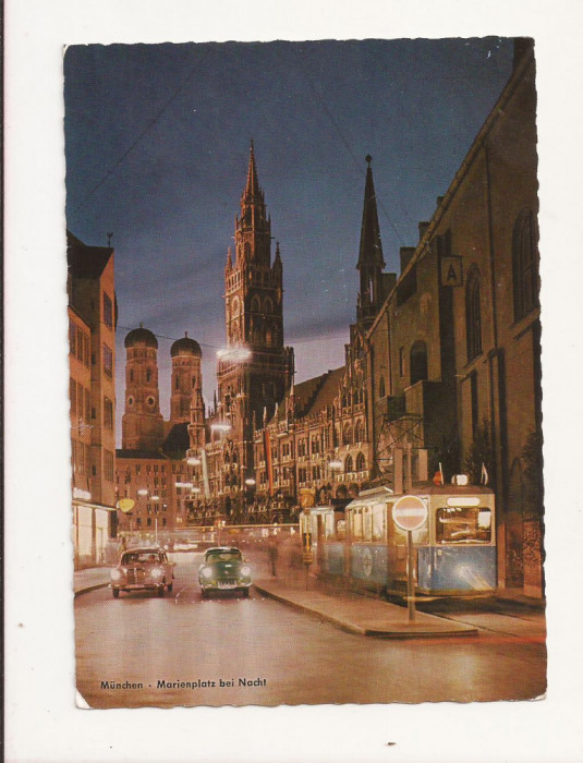 FS2 - Carte Postala - GERMANIA - Munchen, Marienplatz, circulata 1962