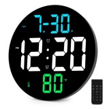 Ceas LED 22cm Color la USB, Suport, Alarma, Telecomanda GH8010