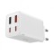 INCARCATOR RETEA Baseus GaN6 Pro, Quick Charge 65W, 2 x USB Type-C Output 5V/3A, 2 x USB (include cablu USB Type-C la USB Type-C de 100W), alb &quot;P10162