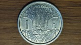 Reunion - moneda coloniala rara - 1 franc 1948 UNC - aripa - foarte greu de gasit!