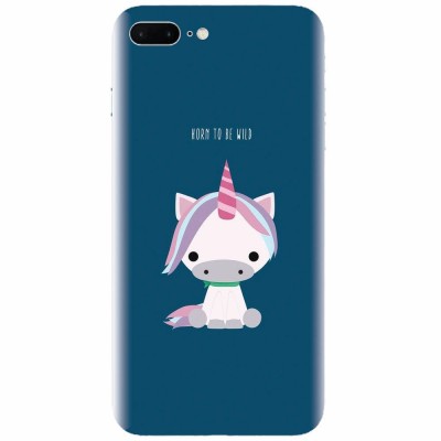 Husa silicon pentru Apple Iphone 8 Plus, Horn To Be Wild Cute Unicorn foto