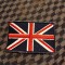 Emblema Union Jack , UK , petic textil 8x5 cm