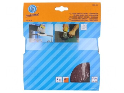 Disc Șlefuire Granularitate 36 Fibră &amp;Oslash;180mm Pachet 6 Bucăți foto