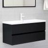 Gossi dulap chiuveta, negru, 100x38,5x45 cm, lemn prelucrat