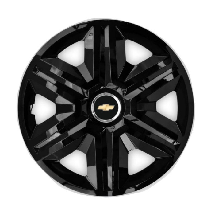 Set 4 capace roti Hubcaps fast black R16 pentru gama auto Chevrolet