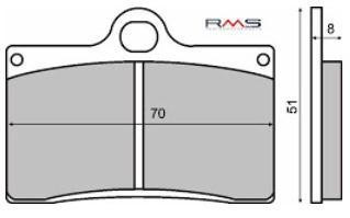 Placute frana (Kevlar) Cagiva Mito 125 &amp;#039;92-&amp;#039;05 Cod Produs: MX_NEW 225100521RM foto