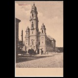 Carte poștală veche Oradea &ndash; Olaszi Pl&eacute;b&aacute;nia Temploma (Biserica Parohiala Italiana) &ndash; 1912