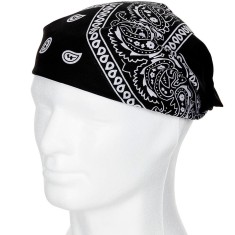 Bandana Tactica Paisley 55cm Neagra MFH