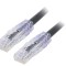 Cablu patch cord U/UTP Cat 6a 1m negru