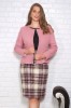 Compleu Dama Elegant Yves Sacou Fusta Bucle Rose Marimea 42 Captusit
