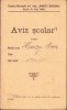 A2120 Aviz școlar 1930 Școala Normală ortodoxă rom&acirc;nă Andrei Șaguna Sibiu