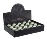 Set 20 globuri brad Craciun sticla verde &Oslash; 6 cm