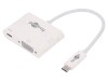 Adaptor USB 3.0 Goobay USB C la D-Sub 15pin HD, Full HD, 1080p, Power Delivery 60W, 0.15m, Alb