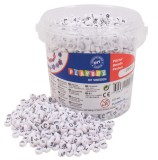 Set 2500 de Margele rotunde plate de insirat cu litere diametru 7.5 mm, PLAYBOX