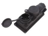 Conector Alimentare AC 250VAC 16A Negru IP44 2P PE