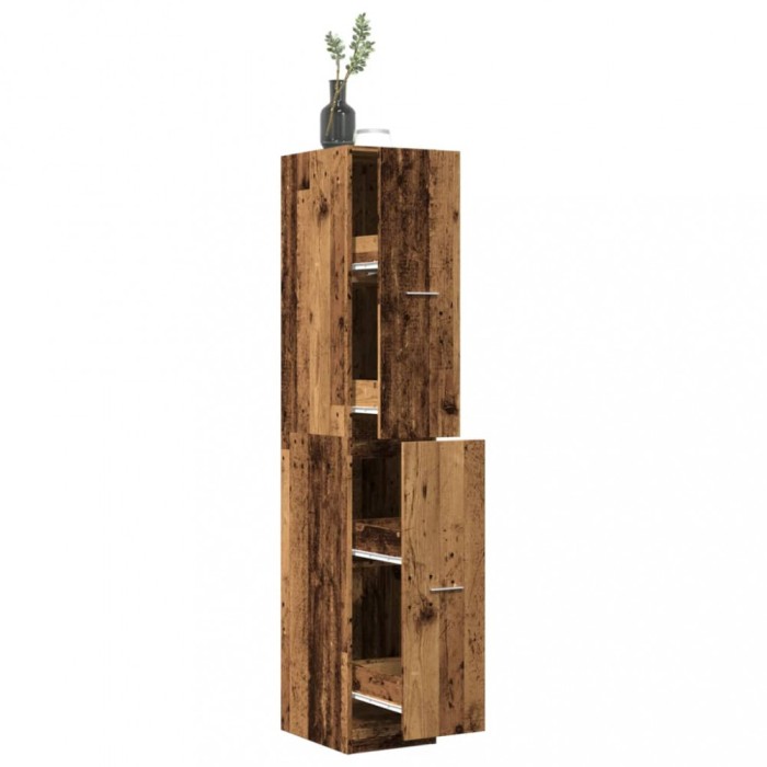 Gossi dulap de farmacie, lemn vechi, 30x41x174,5 cm, lemn prelucrat