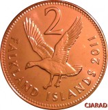 Cumpara ieftin Moneda exotica 2 PENCE - Insulele FALKLAND, anul 2011 *cod 3586 = UNC din FASIC, America Centrala si de Sud