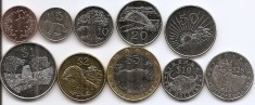 Zimbabwe Set 10 - 1, 5, 10, 20, 50 Cent 1, 2, 5, 10, 25 1997/03 - V17, UNC !!! foto