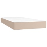 Cumpara ieftin Saltea cu arcuri buzunar, fermitate medie, cappuccino, 100x200x20 cm, piele eco