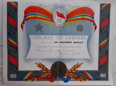 Diploma UTC 1972 comunista foto