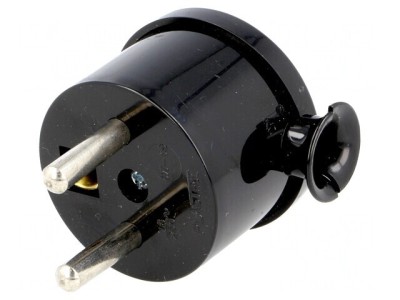 Conector Alimentare AC Tată 230V 16A Negru foto