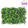 vidaXL Gard Artificial Verde 40x60cm, 24 Bucati, Decor Gradina, Protectie Solara, Intimitate, Polietilena (PE)