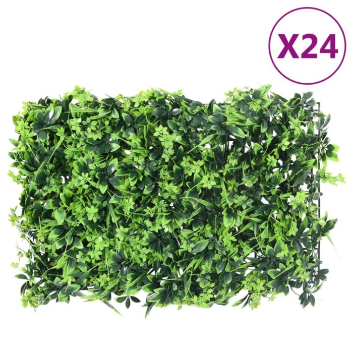 &nbsp;vidaXL Gard din frunze artificiale,&nbsp;24 buc., verde, 40x60 cm 366645