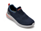 Pantofi sport SKECHERS bleumarin, DELSON 3, din material textil si piele ecologica