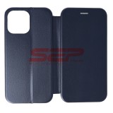 Husa Flip Cover Apple iPhone 13 Pro Max, Midnight Blue, Protectie Completa