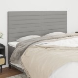 vidaXL Tăblii de pat, 4 buc, gri deschis, 80x5x78/88 cm, textil