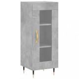 Cumpara ieftin Servanta, gri beton, 34,5x34x90 cm, lemn compozit