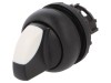 Comutator Rotativ 22mm 2 Pozitii Alb-Negru