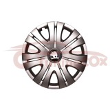 Set 4 Capace Roti Skoda Negre R15 Model 317N, Argintiu, Plastic Flexibil, Accesorii Auto