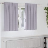 vidaXL Perdele cu perdele 2 pcs Gri metalic Poliester