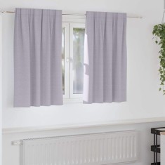Perdele cu perdele 2 pcs Gri metalic Poliester foto