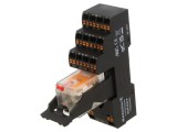 Releu interfaţă 4PDT 230VAC 5A pentru şină DIN - DRM