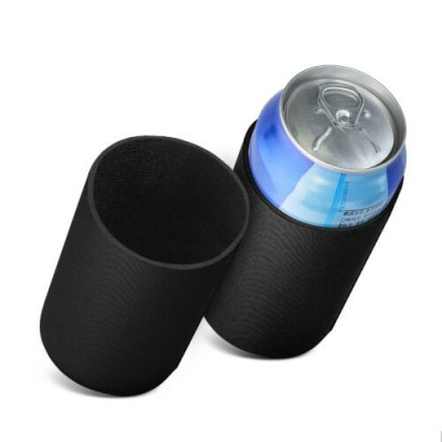 Set 2 Huse termice pentru doze de 330-355 ml, Kwmobile, Negru, Neopren, 55143.04 foto