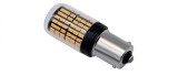 Bec LED Canbus 1156/BAU15S PY21W 3014, 144 LED-uri Semnal, Daylight, Lumini de zi, Portocaliu cu pini decalati