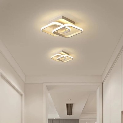Lustra LED VERTEX Matrix Romburi Suprapuse, 44W, 2 Romburi, Lumina Rece/Calda/Neutra, Alb foto
