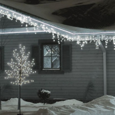 Pom decorativ iluminat 200 led-uri, 1.5m, decor flori cires, exterior, home foto