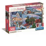 Puzzle Clementoni Tren de Craciun 500 piece Compact