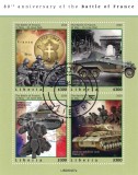 Timbre Liberia 2020 - Istorie, Razboi WW2, Batalia Frantei - Set Complet Colita + Bloc