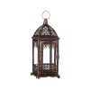 Felinar decorativ cu lumanare LED, suspendabil, Metal, 14x14x30 cm, ATU-089877, Oem