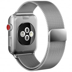 Curea otel inoxidabil Tech-Protect Milaneseband compatibila cu Apple Watch 1/2/3/4/5/6/7/SE (42/44/45mm) Silver foto