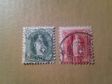 2 Timbre Elvetia 1899 stampilate , 50c si 1 fr, Stampilat