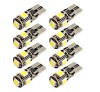 Комплект 8x LED крушки за кола, BZRSH, W5W, 12V, 5W CANBUS, 7000k, 28x12 мм, Студено бяло, Oem
