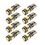 Комплект 8x LED крушки за кола, BZRSH, W5W, 12V, 5W CANBUS, 7000k, 28x12 мм, Студено бяло