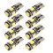 Комплект 8x LED крушки за кола, BZRSH, W5W, 12V, 5W CANBUS, 7000k, 28x12 мм, Студено бяло
